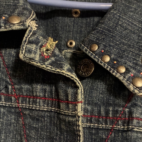 Monroe & Main Dark Blue Denim Jacket - Picture 5 of 8